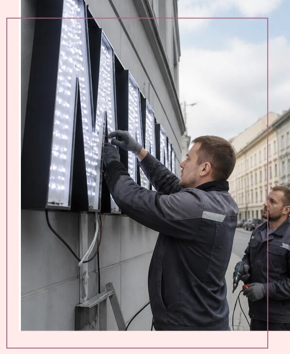 Изготовление и монтаж светодиодных LED вывесок в Ульяновске